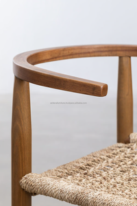 Sillón de teca moderno estilo media luna, silla de comedor de metal curvada para el hogar, Bar, parque, jardín al aire libre, comedores, fiestas, escuelas - Product Image 4