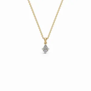 Collar con Colgante de Diamante Cultivado en Laboratorio Tulip Radiance, Corte Redondo, Pera y Princesa, Joyería de Oro para Mujer, para Compromiso, Boda o Fiesta - Product Image 3