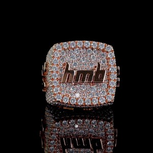 Custom Design Iced Out Championship <b>Ring</b> <b>Men</b> VVS Round Lab Grown Diamond 925 <b>Silver</b> Hip Hop Bling <b>Ring</b> Personalized Jewelry B2B - Product Image 1