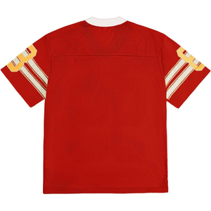 Camiseta de fútbol de malla verde con cuello en V y manga corta, número 99 bordado, camiseta deportiva transpirable para hombre adulto - Product Image 4