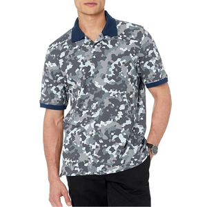 Custom Men's Solid for Shirt Front Logo Embroidery Quick Dry Knitted Polyester/Cotton Fabric Short Sleeve Casual Style High - Product Image 4