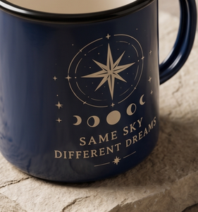 OEM Printed Enamel Coffee Mug Cosmic Astronomy Graphic Deep Blue <b>Iron</b> <b>Travel</b> Drinking Vessel Wholesale Direct Sourcing Partner - Product Image 5