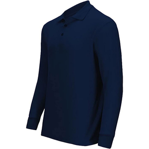Chemise unisexe à manches longues, motif uni, tissu tricoté, 100% coton - Product Image 3