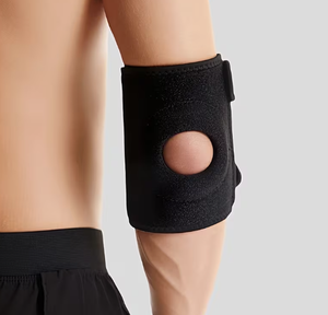 HAWK SPORTS INDUSTRIES Adjustable Neoprene Elbow Support Black Hook Loop Closure Breathable Unisex Football Basic Fitness - Product Image 4