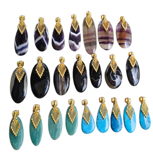 Colgante de piedras mixtas, amuletos de moda naturales, accesorio elegante y con estilo - Product Image 3