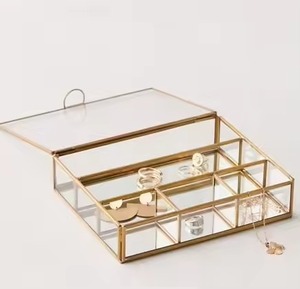 Premium Gift Metal & Glass Jewelry <b>Box</b> Luxury <b>Trinket</b> Storage Case for Jewelry Rings Earrings Necklace Bracelet - Product Image 4