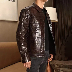 แจ็คเก็ตหนังผู้ชายขายดีที่สุดปี 2025 แขนยาว คอตั้ง กันน้ำ กันลม ใส่ได้สองด้าน ปรับแต่งได้ ระบายอากาศได้ดี - Product Image 3