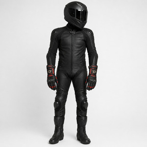Gants de course moto professionnels en cuir véritable avec protection des articulations en fibre de carbone - Product Image 3