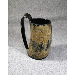 Food Contact Safe Eco-Friendly Durable Portable Vintage Viking Style Horn <b>Tankard</b> Mugs-Reusable Lightweight Dishwasher Safe <b>Beer</b> - Product Image 4