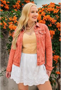 Veste en jean décontractée pour femme, en coton, style classique, fermeture boutonnée, mode vintage urbaine, élégante, de qualité supérieure, pour un usage quotidien - Product Image 1