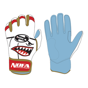 Guantes de Bateo Acolchados de Cuero Negro/Blanco NOFA, Cierre de Hebilla Ambidiestro, Guante de Entrenamiento de Béisbol Unisex para Adultos - Product Image 3