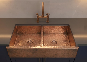 Évier de cuisine moderne de luxe en cuivre, fait main, à cuve unique profonde, à encastrer sous plan, pour cuisines et hôtels - Product Image 3