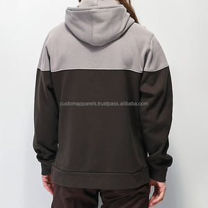 Pull à capuche en molleton de coton 100% écologique pour hommes, vêtements d'été respirants brodés, capuche unie avec cordon de serrage réglable - Product Image 2
