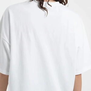T-shirt d'été pour femme en cachemire à prix réduit, coupe ample oversize, manches courtes, col rond, épaules tombantes, séchage rapide, respirant, en jersey - Product Image 5