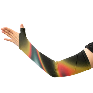 Lila Aurora Fahrrad-Armstulpen mit Daumenloch, atmungsaktiv, Sonnenschutz, Ellenbogenschutz, Sportausrüstung - Product Image 3