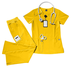 Conjunto de Uniforme Médico para Mujer, de Algodón y Poliéster, con Bolsillos y Porta Estetoscopio - Product Image 5