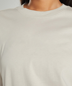 Camisetas de Algodón Grueso de Manga Corta con Logotipo Personalizado OEM, Diseño Vintage con Hombros Caídos, Corte Cuadrado, Cuello Redondo, Estilo Urbano - Product Image 5