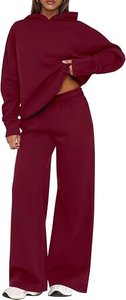 Conjunto de Sudadera con Capucha de Forro Polar de 2 Piezas para Mujer, Color Sólido, Corte Holgado, Informal, para Todas las Temporadas, Pantalones de Manga Larga - Product Image 4