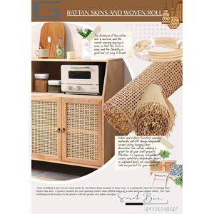 Fauteuil en bois massif feuille de rouleau de sangle tissée en rotin véritable rotin naturel élégant pour restaurant maison chambre parc Durable élégant - Product Image 6