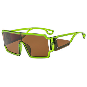 Lmamba 073 <b>Square</b> One-Piece <b>Sunglasses</b> 2024 Hollow Design Futuristic Fashion Glasses Women Men Logo Custom Shades Sun Glasses - Product Image 5