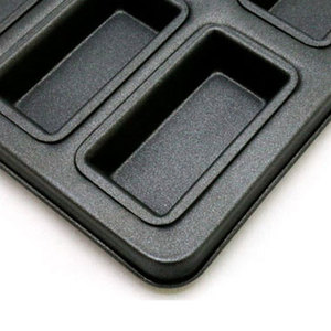 Molde Clásico para Pastel Financier de 12 Cavidades, Rectangular, con Forma de Barra de Oro, Antiadherente, con Revestimiento de Doble Cara - Product Image 3