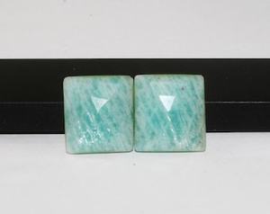 Natural Amazonite Square <b>Rose</b> Cut Amazonite loose gemstone <b>Top</b> Quality Ring & Earrings Jewelry Making <b>Rose</b> cut High Custom - Product Image 2