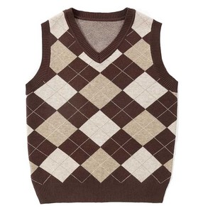 Chaleco de Punto Retro Transpirable sin Mangas para Hombre, Suéter con Cuello en V y Botones, para Otoño - Product Image 1