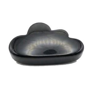 Cristal de obsidiana negra súper brillante tallado en forma de nube, piedra de cristal en forma de nube, cristal decorativo para el hogar, nube de cristal tallada, mayorista. - Product Image 1