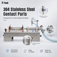 Machine de remplissage de liquides à piston monotête 110V 220V 30-300ml Précision ±0,5% pour bouteilles d'eau, d'huile et de jus DY-300