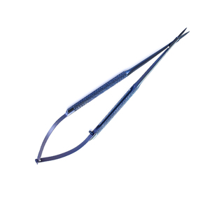 Micro-ciseaux manuels bleus de haute précision, en acier inoxydable de qualité supérieure, certifiés CE, instruments chirurgicaux polyvalents - Product Image 2