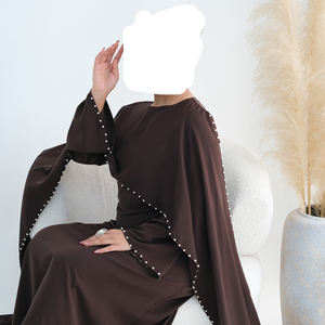 Nueva Abaya para Ramadán y Eid, con Perlas, Estilo Nida, Vestido de Fiesta, Ropa Islámica para Mujer, Abaya Dubai, Vestidos Modestos Musulmanes, Venta al Por Mayor - Product Image 4
