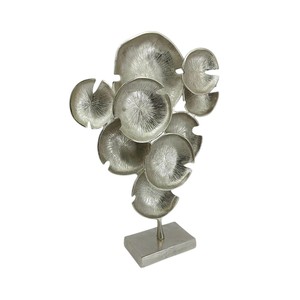 Escultura de Hoja de Aluminio al por Mayor, Pluma Metálica Moderna Dorada y Plateada, Figura Decorativa para el Hogar, Adorno de Mesa, Artículo de Regalo en Oferta - Product Image 4