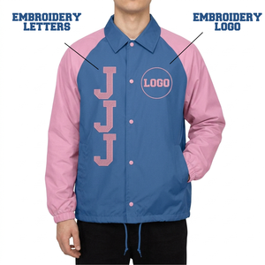 Veste d'entraîneur unisexe décontractée Jack & Jill personnalisée, imperméable et coupe-vent, avec logo brodé sur le devant, service OEM pour les sororités - Product Image 1