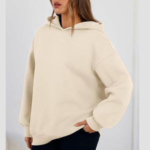 Sudadera con Capucha Extra Grande para Mujer, Tejido de Algodón, con Bolsillo Delantero, Corte Holgado, Informal - Product Image 2