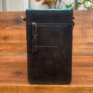 New Fashion Brand Wholesale Suede Leather Small Mobile Phone Bags for Women Western Genuine Leather Crossbody Cellphone Bags - Product Image 6