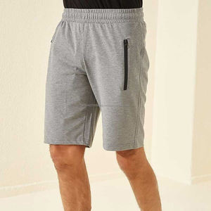 Short en coton gris avec logo personnalisé pour hommes Short de sport respirant en nylon pour hommes - Product Image 1