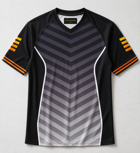 T-shirts blancs de bonne qualité imprimés en sérigraphie, 100 % polyester, anti-humidité, sans col, unisexe, manches courtes, coupe classique - Product Image 1