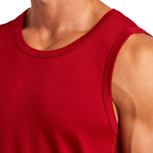 Wholesale Saleh Enterprises <b>Men's</b> <b>Red</b> Sleeveless Tank Top O-Neck Print Breathable Quick Dry Knitted Spandex/Cotton Workout <b>Vest</b> - Product Image 6