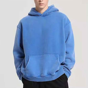 เสื้อฮู้ดดี้ผู้ชายไซส์ใหญ่ขายดี ดีไซน์พิเศษ สีซีดแบบซันเฟด คุณภาพสูง เนื้อผ้าเรียบง่าย สวมใส่สบายสำหรับฤดูหนาว - Product Image 2