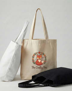 Fashion Heavy Duty Cotton Canvas Tote <b>Bag</b> Reusable Strong Handles <b>Medium</b> <b>Size</b> Daily Use Wholesale Supply Letter Pattern - Product Image 1