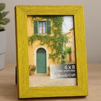 Marco de Fotos de Madera Maciza Hecho a Mano, Diseño Vintage Moderno, para Aniversario de Bodas, Cumpleaños, Pareja, Bebé Recién Nacido