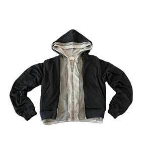 High Quality Triple Layered Hooded <b>Jacket</b> For <b>Men</b> Plain Dyed Solid Color Breathable Streetwear Hoodies For <b>Men</b> - Product Image 1