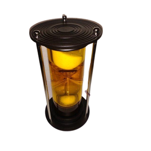 Reloj de Arena Moderno Hecho a Mano de Metal y Vidrio con Base de Metal Pulido para una Decoración Elegante del Hogar y la Oficina - Product Image 6