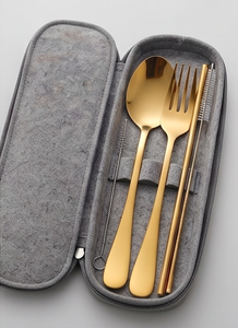 Plain <b>Golden</b> <b>Cutlery</b> <b>Set</b> Elegant Stainless Steel Flatware For Premium Kitchen Dining Accessories And Tableware Use - Product Image 6