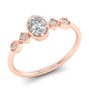 Bague de fiançailles REYES en or massif 14 carats, diamant ovale de 0,86 carat cultivé en laboratoire, prix de gros, pour femmes, bijoux certifiés IGI - Product Image 2