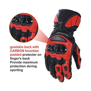 Guantes de Motociclismo Deportivos Reforzados con Piel de Cabra, Guantes de Motocross, Guantes de Carreras, Guantes Profesionales para Motociclistas - Product Image 4