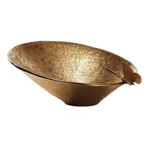 Bol de service en aluminium émaillé à motif floral, artisanat métallique, plat de service pour fruits, plateaux pour la salle à manger, MOQ 50 pièces - Product Image 5