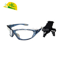 Lunettes de sécurité industrielles A04 avec coussinets de monture intérieure amovibles, sangle de tête réglable, convertibles en lunettes de protection