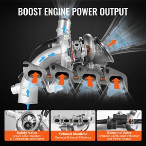Kit Guarnizioni Turbocompressore con Valvola Solenoide per Chevrolet Cruze 2011-2015, Sonic 2012-2020, Trax 2013-2020, Turbocompressore Completo - Product Image 3