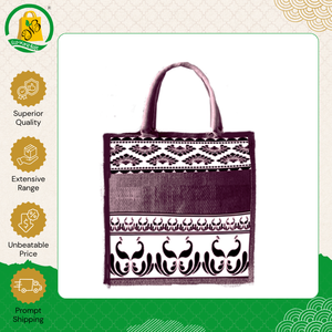 Bolsa de Compras de Yute Ecológica de la Mejor Calidad, con Impresión Moderna y Asa de Cinta de Algodón, de Venta Global - Product Image 2